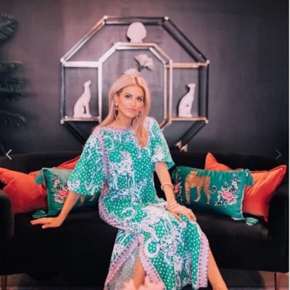 Lilly Pulitzer Silva Maxi Dress 🦄 Emerald On The Prowl Size 4 🦄 - Picture 1 of 17